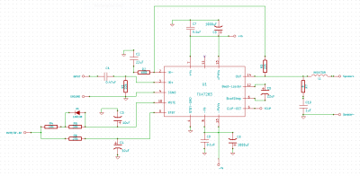 First draft of the schematic for the amplifier