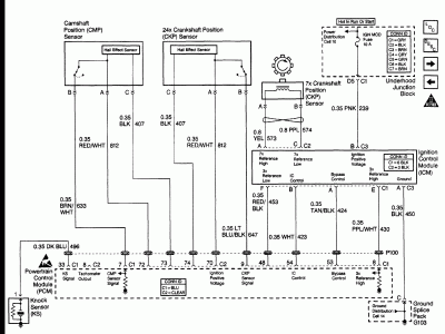 Ignition module wiring, showing all 3 sensors