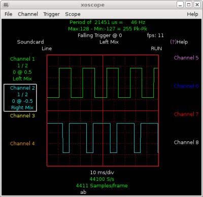 GM PCM controlling DIS module at Idle.<br />Green trace is TACH Signal, Blue trace is EST Signal.