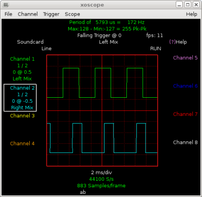 GM PCM controlling DIS module at 3400 RPM.<br />Green trace is TACH Signal, Blue trace is EST Signal.