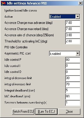 VEMS PID idle control